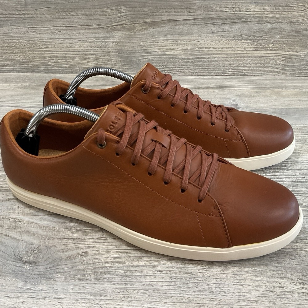 Cole Haan Mens Grand Crosscourt II British Tan Leather Sneakers C26521 Size 10.5